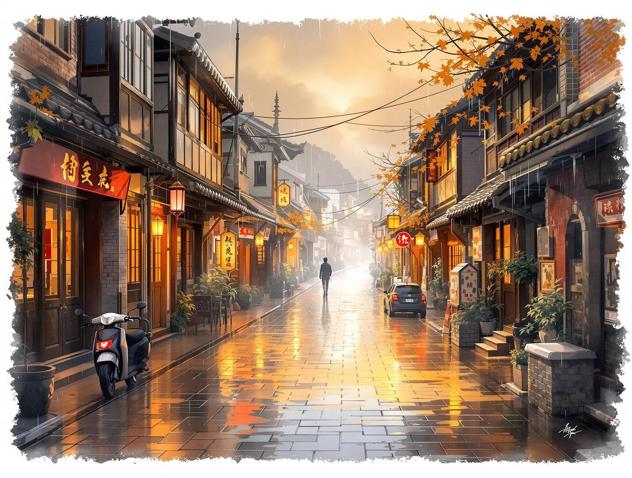 ai电影 - 老街的雨 ai电影作品《老街的雨》- 年代记忆题材短剧