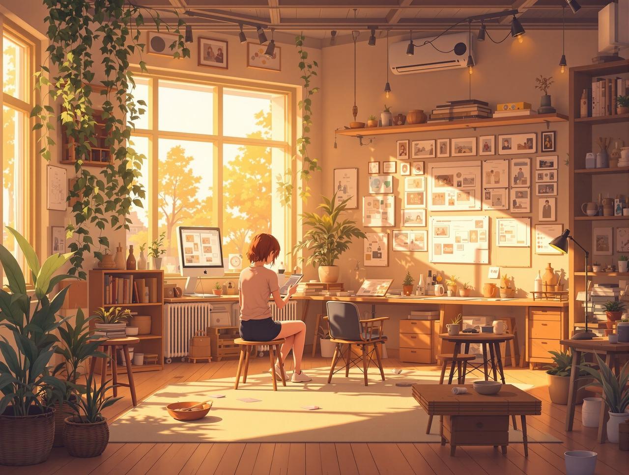 ai电影品牌故事 - 温暖的创作工作室